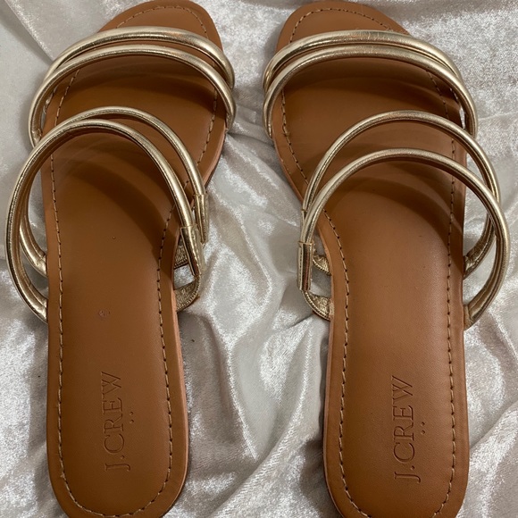 J.Crew metallic slip on sandals size 8 - Picture 4 of 10